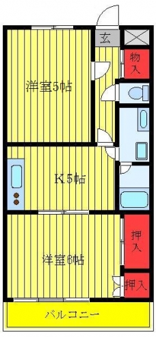 小豆沢ハイツの間取り図