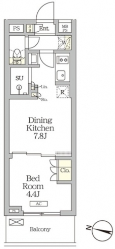 ミレーネ滝野川の間取り図