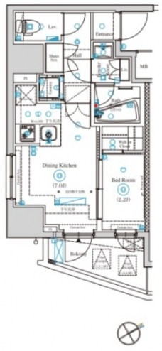 アクサス駒込アジールコートの間取り図