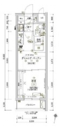ECREDE赤羽SOUTHの間取り図