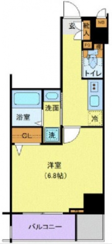 ハーモニーレジデンス池袋ウエストゲートの間取り図