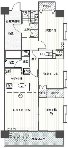 サニーコート戸田公園第二の間取り図