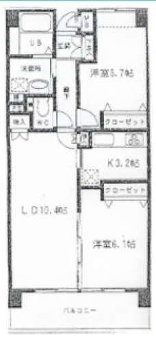 朝日レジデンスの間取り図