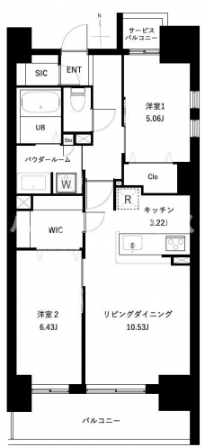 アーバンパーク谷在家の間取り図