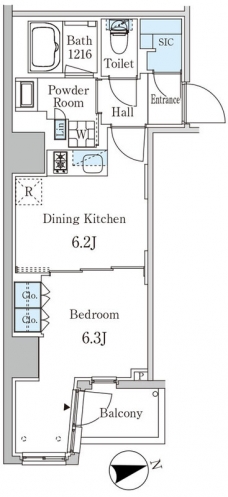 ザ・ライオンズフォーシア外神田の間取り図
