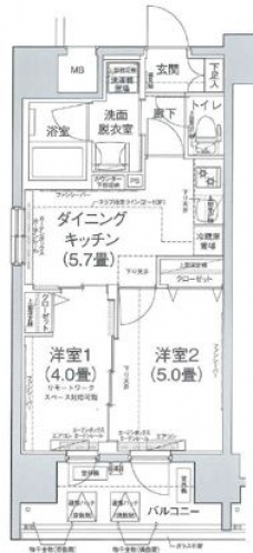アイルプレミアム池袋ノルドの間取り図