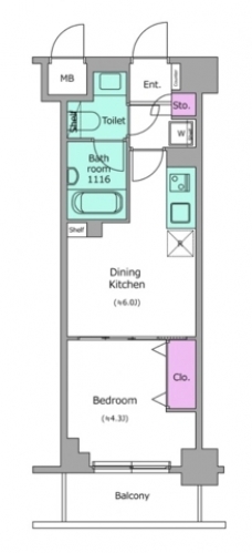 クレヴィアリグゼ西巣鴨の間取り図