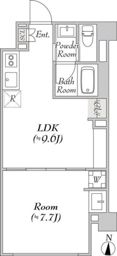 ルミーク北千住の間取り図