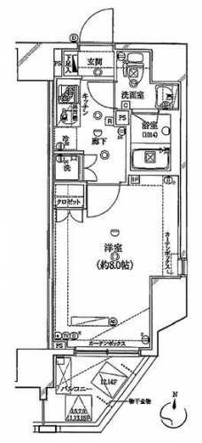 Ｒｉｓｉｎｇ　ｐｌａｃｅ南千住の間取り図