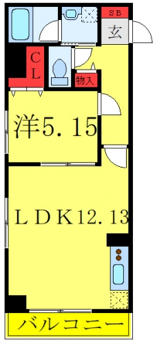 クオーレ浅草の間取り図