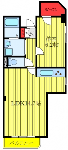 サンコートＷＡＮの間取り図