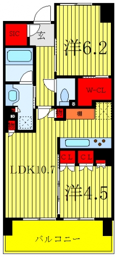 エステムコート川口並木サウスガーデンの間取り図