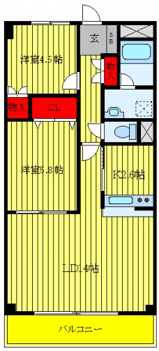 ジュネグリーンの間取り図