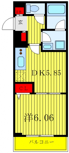 パークキューブ上野の間取り図