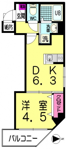 ポルテフォルトゥーナ蕨の間取り図