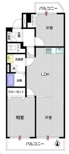 東久パレス赤塚の間取り図