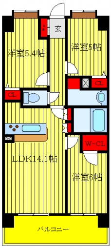 コンフォリア板橋仲宿の間取り図