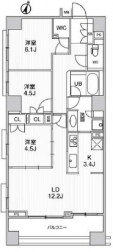 パークハウス練馬春日町の間取り図