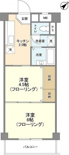 サンヒルズ赤塚の間取り図