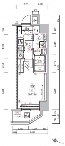 ベルシード板橋本町プレミアⅡの間取り図
