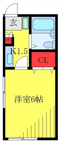 Kハイツの間取り図