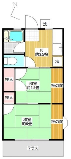 シティーハイム健の間取り図
