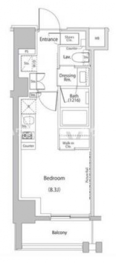 ザ・パークハビオ文京江戸川橋の間取り図