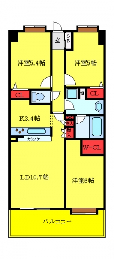 コンフォリア板橋仲宿の間取り図