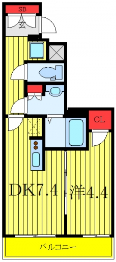 ＡＲＣＯＢＡＬＥＮＯ ＳＨＩＭＵＲＡＳＡＫＡＵＥの間取り図