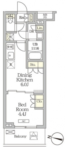 ミレーネ滝野川の間取り図