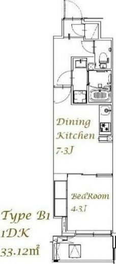 スプランディッド西日暮里の間取り図