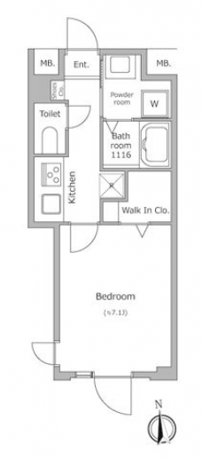 グローリオシェルト池袋本町の間取り図