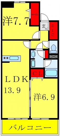ロイヤルパークスシーサー南千住の間取り図