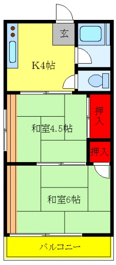 カトレア荘の間取り図