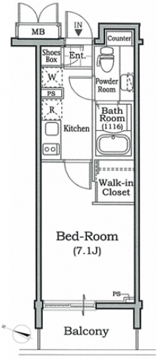 レジディア文京本駒込の間取り図