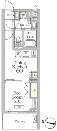 ミレーネ滝野川の間取り図