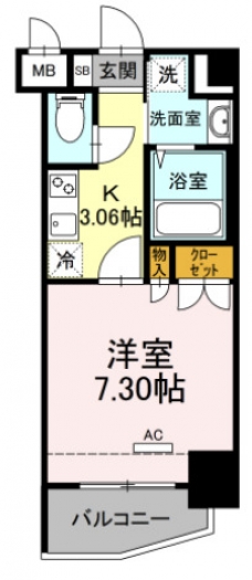 ホウエイコート秋葉原の間取り図