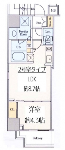 クレストコート大塚Ⅱの間取り図