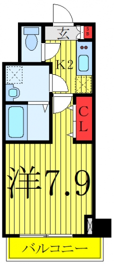 ジェノヴィア田端Ⅲグリーンヴェールの間取り図