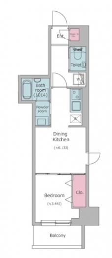 ドゥーエ入谷Iの間取り図