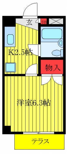 朝日ハイツの間取り図