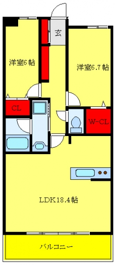 ロイヤルパークスリバーサイドの間取り図