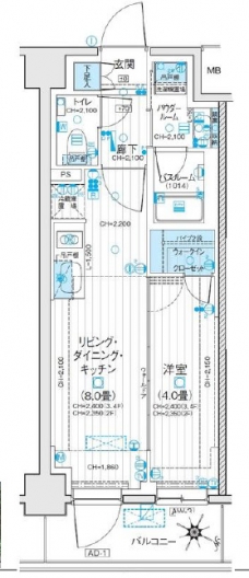 デュオステージ浦和岸町の間取り図