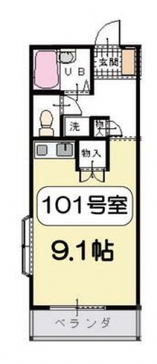 メゾネットアウルの間取り図