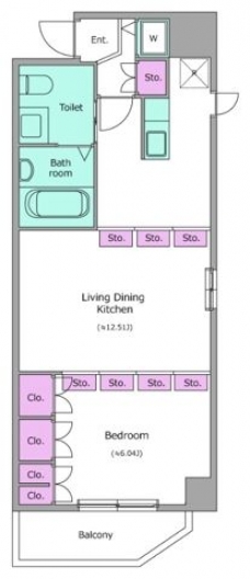 レジディア上野御徒町の間取り図