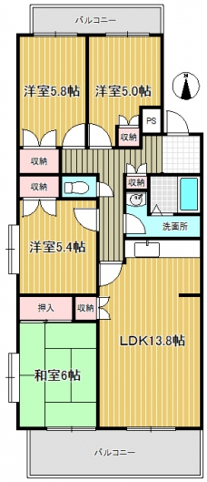 春花園五番館の間取り図