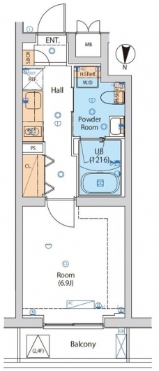 エストゥルース小竹向原の間取り図
