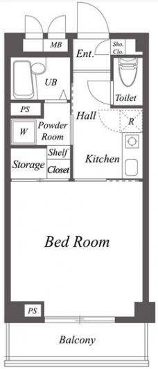 エクセラン池袋の間取り図