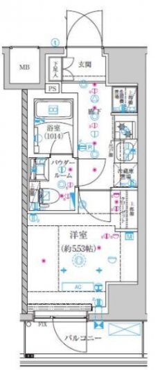 プレール・ドゥーク川口並木の間取り図