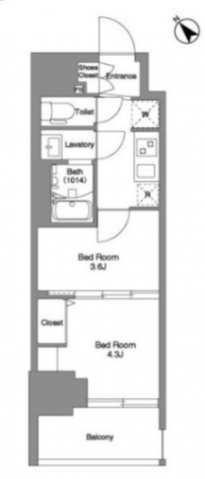 BPRレジデンス王子イーストの間取り図